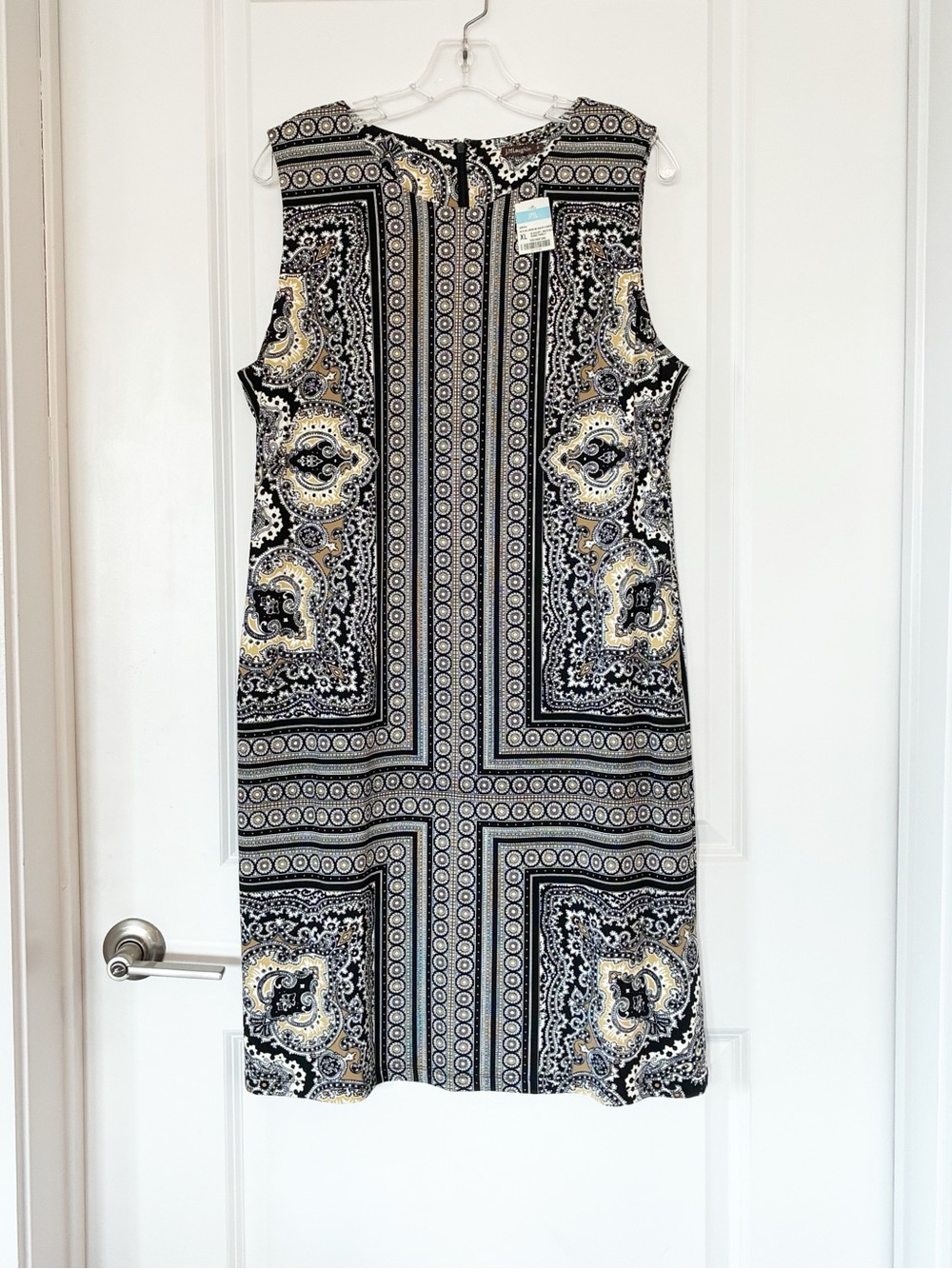 NWT J. McLaughlin Catalina Cloth sleeveless geometric paisley shift dress. XL - Picture 4 of 16